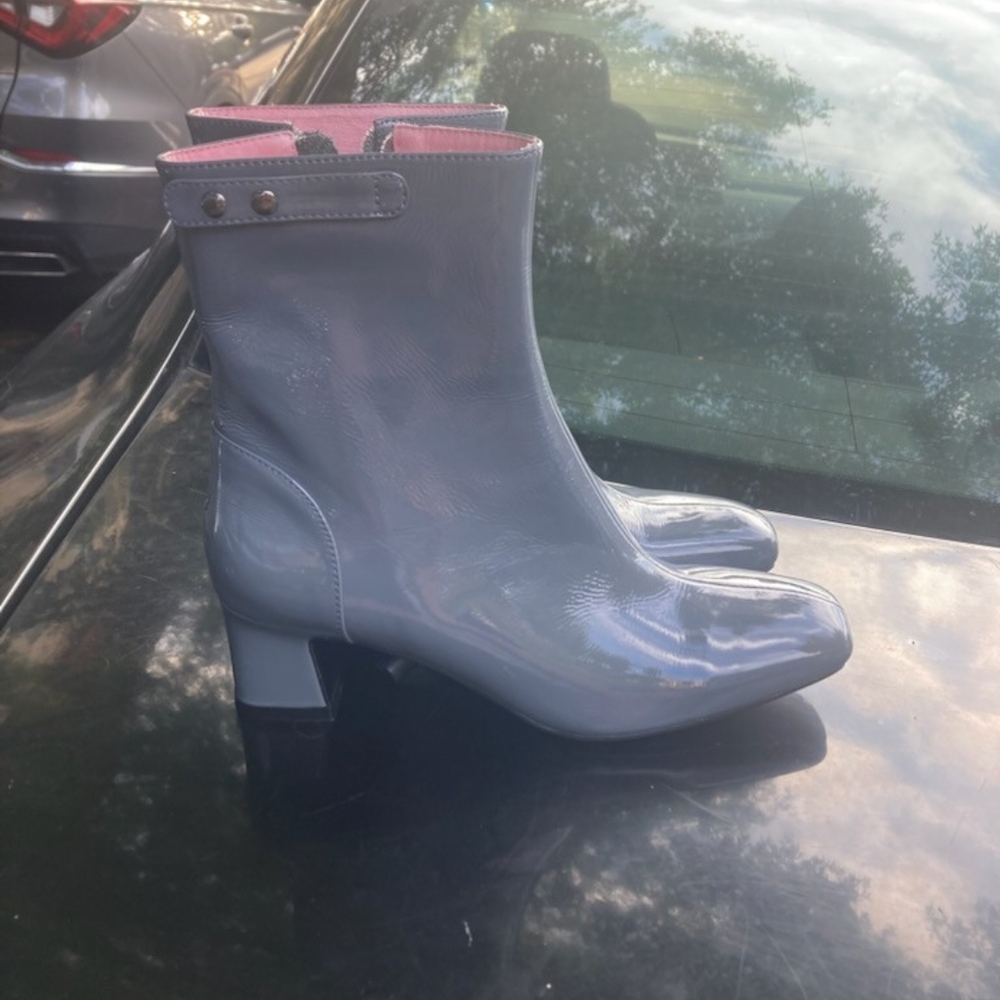Elegant Denim Sky Heeled Boots for Women By GINI & ALBERT